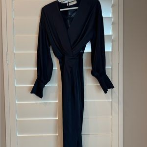 Blue long sleeve dress